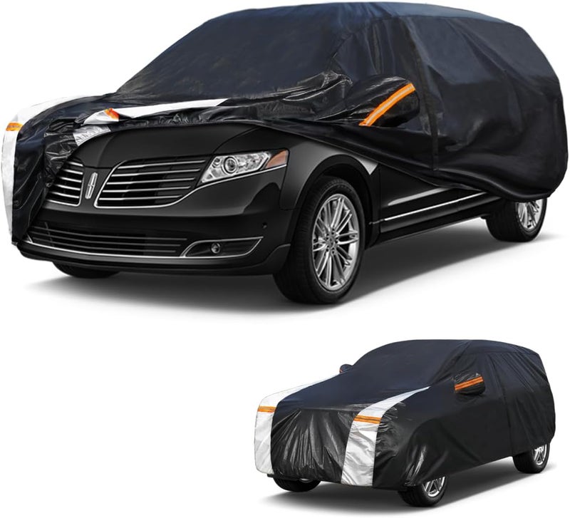 Cotryvox Large SUV Car Cover for Lincoln MKT 2016-2019 100% Waterproof All Weather, Heavy Duty Outdoor Full Exterior Covers Rain Sun Wind UV Protection. - Image 1